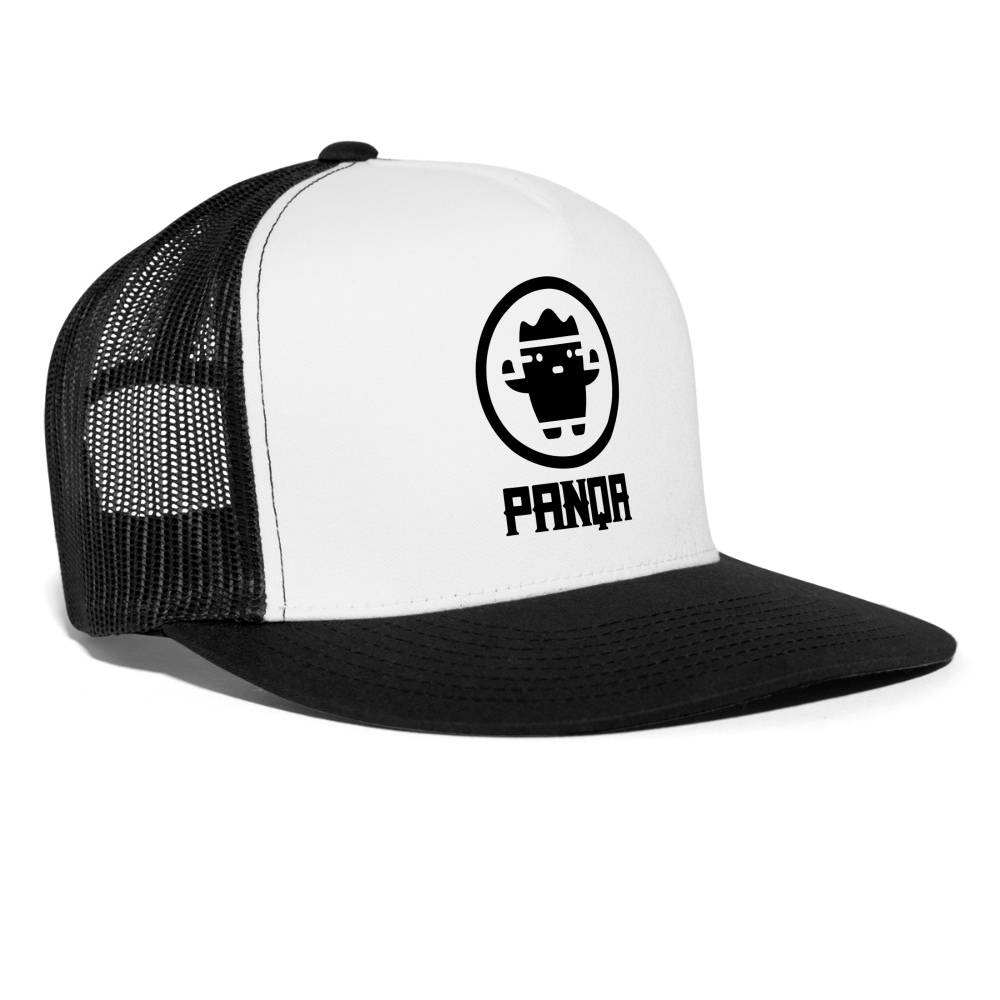 Panqa - Cotton Front Trucker - white/black