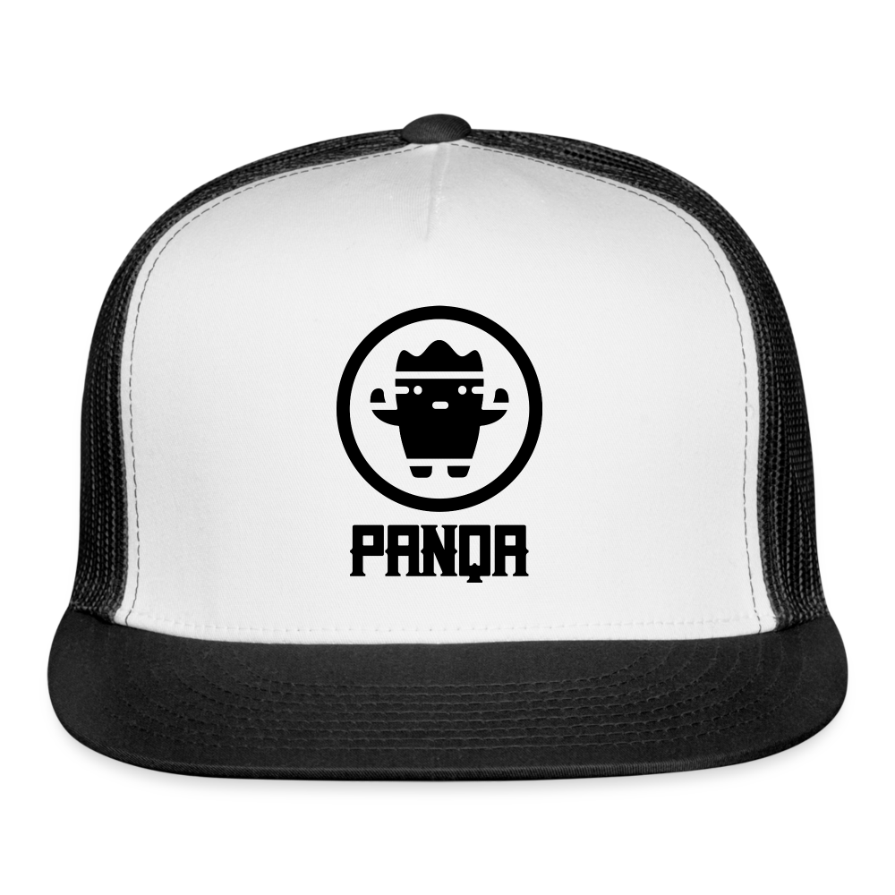 Panqa - Cotton Front Trucker - white/black