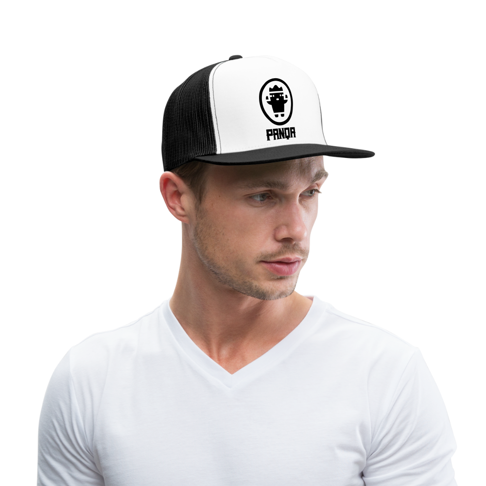 Panqa - Cotton Front Trucker - white/black