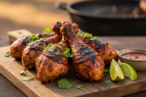 bbq chicken legs with panqa
