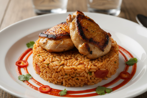 less tomato and more panqa sauce, and make the sauce more incorporated into the rice